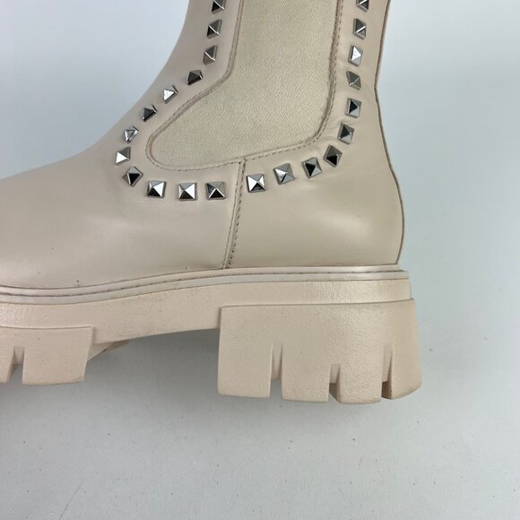 Ash Womens Lenny Studded Leather Chelsea Boots Whisper Cream size EU 38 US 7.5 8 - Picture 12 of 16